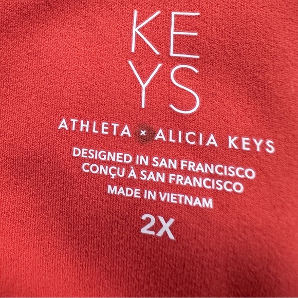 Athleta Alicia Keys Ribbed Yoga pants Bright Orange women’s 2X - Picture 4 of 7